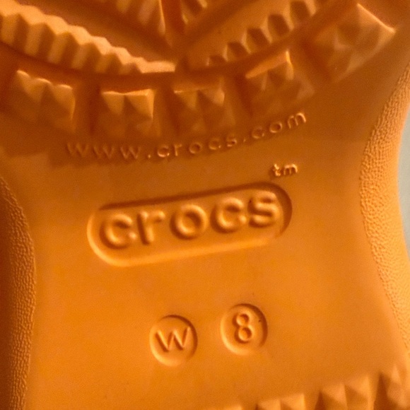 CROCS Bright Orange Women's Slippers - Picture 7 of 7